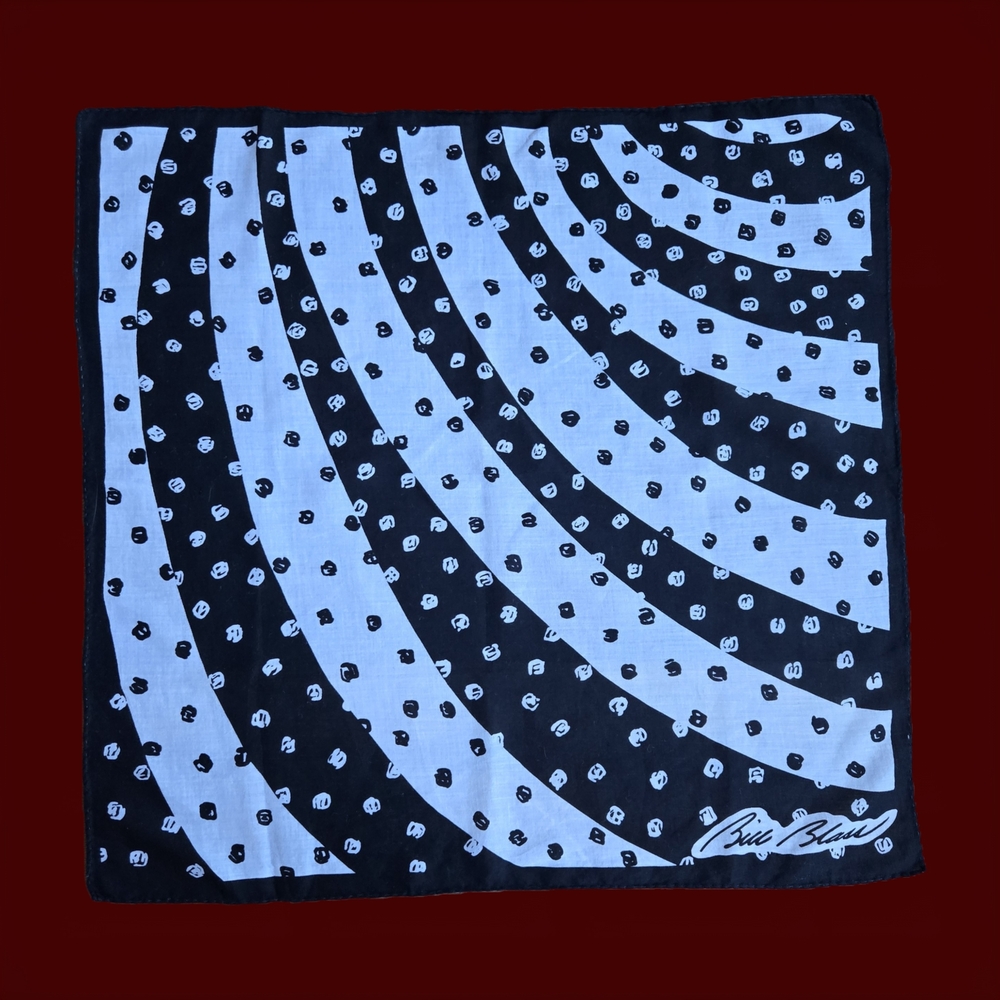 Black and White Patterned Scarf